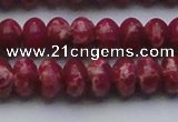 CDE2628 15.5 inches 12*16mm rondelle dyed sea sediment jasper beads