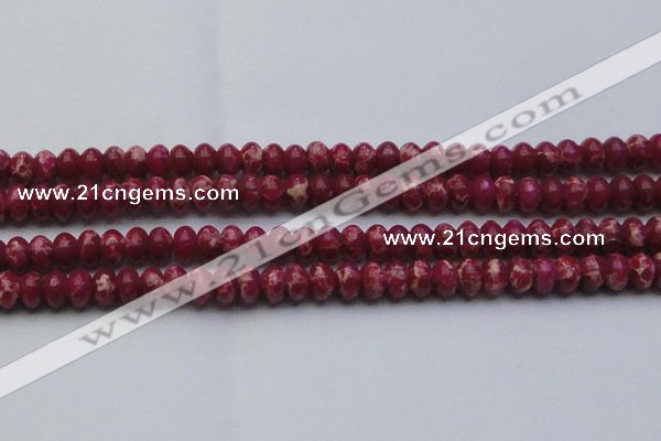 CDE2628 15.5 inches 12*16mm rondelle dyed sea sediment jasper beads