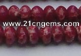 CDE2629 15.5 inches 13*18mm rondelle dyed sea sediment jasper beads