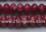 CDE2630 15.5 inches 15*20mm rondelle dyed sea sediment jasper beads