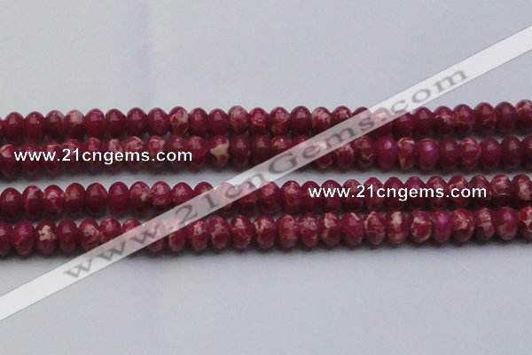 CDE2630 15.5 inches 15*20mm rondelle dyed sea sediment jasper beads