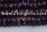 CDE2632 15.5 inches 5*8mm rondelle dyed sea sediment jasper beads