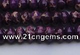 CDE2634 15.5 inches 8*12mm rondelle dyed sea sediment jasper beads