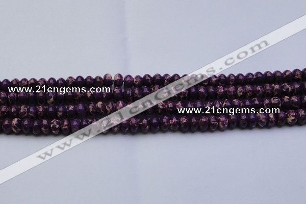 CDE2634 15.5 inches 8*12mm rondelle dyed sea sediment jasper beads