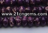 CDE2635 15.5 inches 10*14mm rondelle dyed sea sediment jasper beads