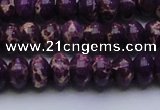 CDE2635 15.5 inches 10*14mm rondelle dyed sea sediment jasper beads