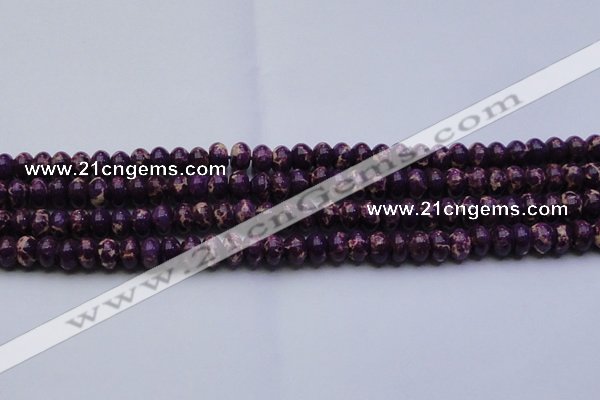 CDE2635 15.5 inches 10*14mm rondelle dyed sea sediment jasper beads