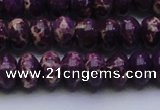 CDE2636 15.5 inches 12*16mm rondelle dyed sea sediment jasper beads