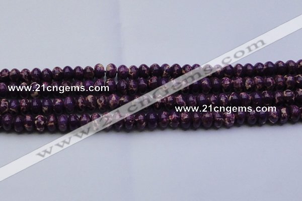 CDE2636 15.5 inches 12*16mm rondelle dyed sea sediment jasper beads