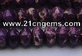 CDE2637 15.5 inches 13*18mm rondelle dyed sea sediment jasper beads