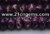 CDE2638 15.5 inches 15*20mm rondelle dyed sea sediment jasper beads