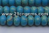 CDE2650 15.5 inches 8*12mm rondelle dyed sea sediment jasper beads