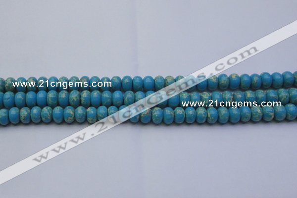 CDE2650 15.5 inches 8*12mm rondelle dyed sea sediment jasper beads