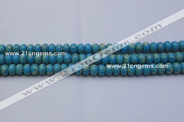 CDE2651 15.5 inches 10*14mm rondelle dyed sea sediment jasper beads