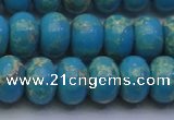 CDE2653 15.5 inches 13*18mm rondelle dyed sea sediment jasper beads