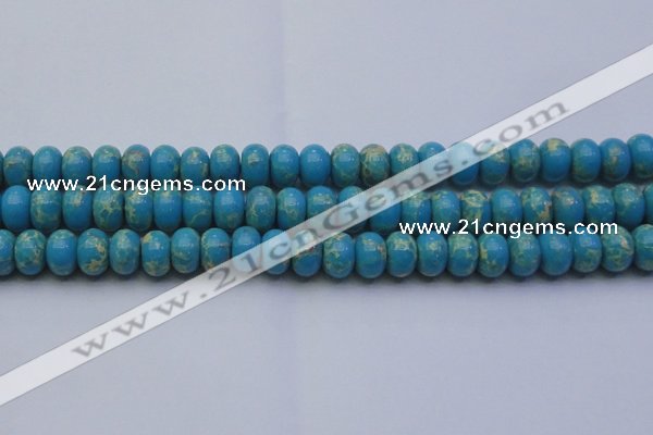 CDE2653 15.5 inches 13*18mm rondelle dyed sea sediment jasper beads