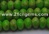CDE2660 15.5 inches 12*16mm rondelle dyed sea sediment jasper beads