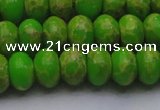 CDE2661 15.5 inches 13*18mm rondelle dyed sea sediment jasper beads