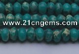 CDE2665 15.5 inches 7*10mm rondelle dyed sea sediment jasper beads