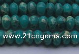 CDE2666 15.5 inches 8*12mm rondelle dyed sea sediment jasper beads