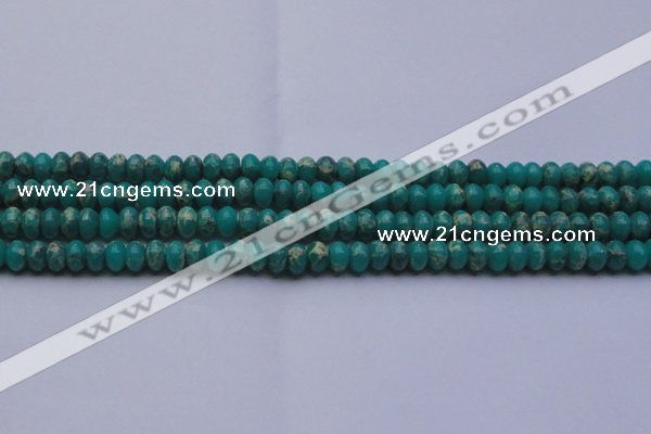 CDE2666 15.5 inches 8*12mm rondelle dyed sea sediment jasper beads