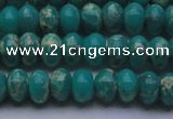 CDE2667 15.5 inches 10*14mm rondelle dyed sea sediment jasper beads