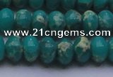 CDE2670 15.5 inches 15*20mm rondelle dyed sea sediment jasper beads