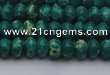 CDE2673 15.5 inches 7*10mm rondelle dyed sea sediment jasper beads