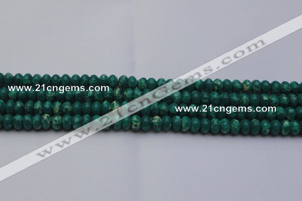CDE2675 15.5 inches 10*14mm rondelle dyed sea sediment jasper beads