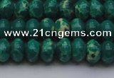 CDE2676 15.5 inches 12*16mm rondelle dyed sea sediment jasper beads