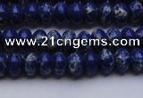 CDE2680 15.5 inches 5*8mm rondelle dyed sea sediment jasper beads