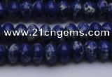 CDE2681 15.5 inches 7*10mm rondelle dyed sea sediment jasper beads