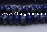 CDE2683 15.5 inches 10*14mm rondelle dyed sea sediment jasper beads