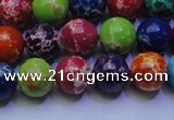 CDE2691 15.5 inches 10mm round mixed color sea sediment jasper beads