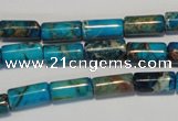 CDE279 15.5 inches 6*12mm tube dyed sea sediment jasper beads