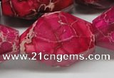 CDE28 15.5 inches 25*35mm faceted nuggets dyed sea sediment jasper beads