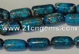 CDE285 15.5 inches 8*16mm column dyed sea sediment jasper beads