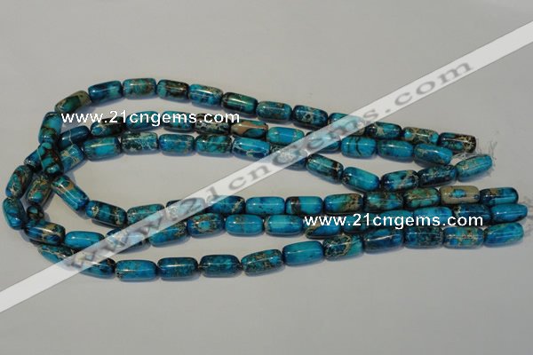 CDE285 15.5 inches 8*16mm column dyed sea sediment jasper beads