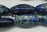 CDE293 15.5 inches 15*30mm rice dyed sea sediment jasper beads