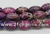 CDE31 15.5 inches 10*14mm rice dyed sea sediment jasper beads