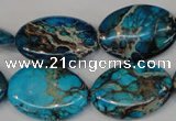 CDE317 15.5 inches 18*25mm oval dyed sea sediment jasper beads