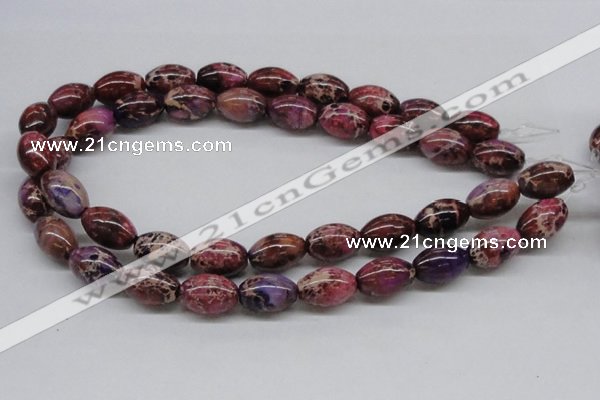 CDE32 15.5 inches 13*18mm rice dyed sea sediment jasper beads