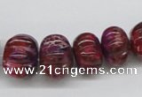 CDE35 15.5 inches multi sizes pumpkin dyed sea sediment jasper beads