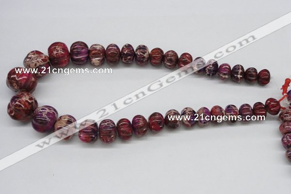 CDE35 15.5 inches multi sizes pumpkin dyed sea sediment jasper beads