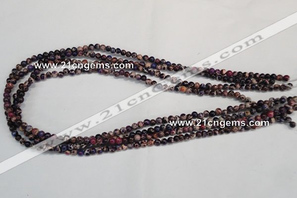 CDE360 15.5 inches 4mm round dyed sea sediment jasper beads