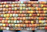 CDE3602 15 inches 4*4mm tube sea sediment jasper beads
