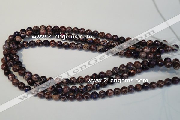 CDE362 15.5 inches 8mm round dyed sea sediment jasper beads