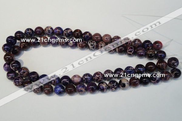 CDE364 15.5 inches 12mm round dyed sea sediment jasper beads