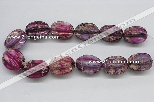 CDE37 15.5 inches 25*33mm star fruit shaped dyed sea sediment jasper beads