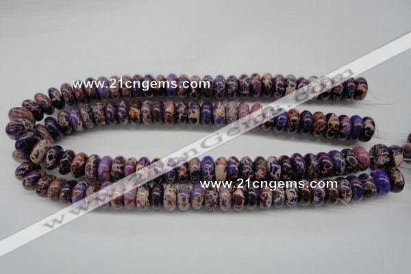 CDE373 15.5 inches 7*14mm rondelle dyed sea sediment jasper beads